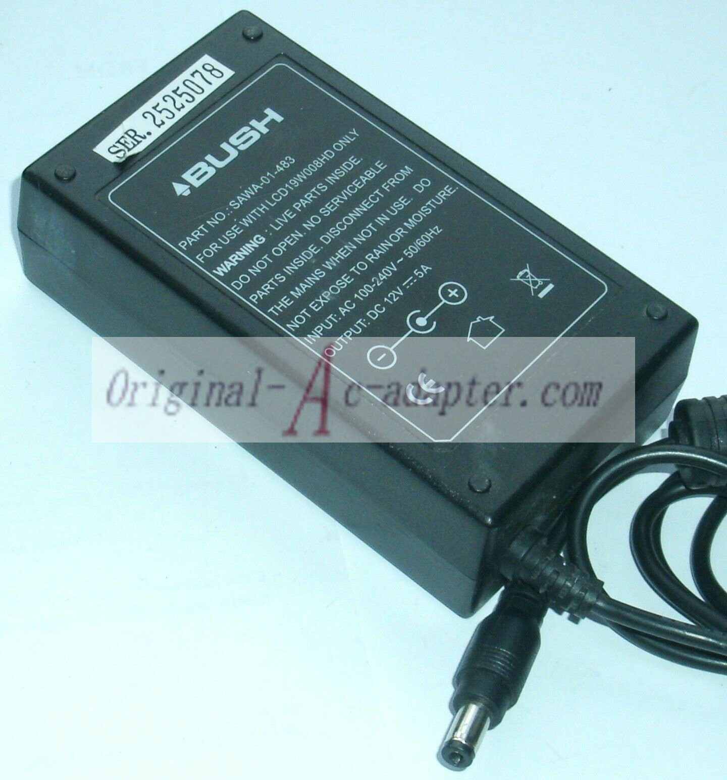 *Brand NEW*BUSH SAWA-01-483 LCD19W008HD POWER SUPPLY 12V 5A AC Adapter *Brand NEW*BUSH SAWA-01-483 LCD19W008HD POWER SUPPLY 12V 5A AC Adapter